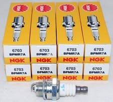 Paquete de 8 bujías originales NGK 6703 BPMR7A para varios equipos de césped y jardín