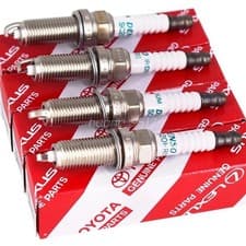 Paquete de 4 bujías de iridio DENSO 90919-01253 SC20HR11 3444 OEM Toyota Lexus