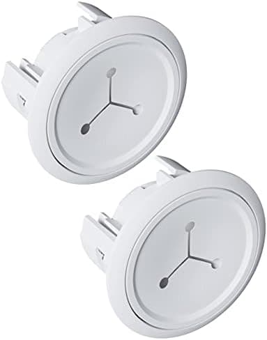 Ocultador de cables de TV - Mini kit de gestión de cables de pared de 2,5" Corrector de cables para televisores montados en la pared - Fácil instalación en 3 pasos con ojales con alas de bloqueo para un ajuste seguro - Blanco
