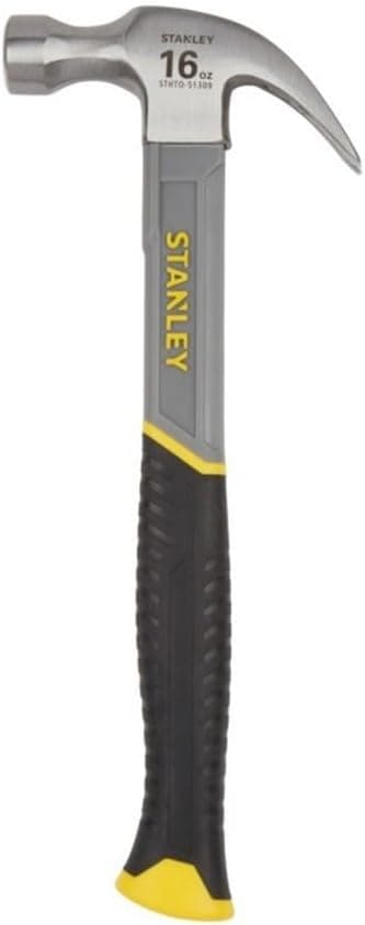STANLEY STHT0-51309 Martillo de garra curvo de fibra de vidrio de 16 oz, 450 g