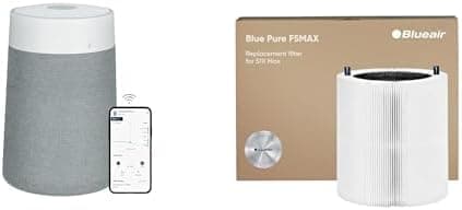 Paquete de purificador de aire BLUEAIR para habitación pequeña, dormitorio, hogar, limpia 926 pies cuadrados en una hora, limpiador de aire HEPASilent para mascotas, alérgenos, virus, polvo, moho, humo-511i Max y filtro de partículas de repuesto