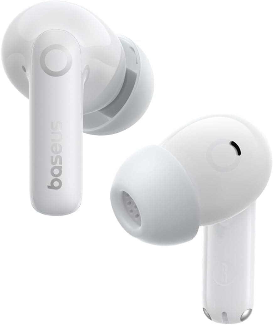 Auriculares inalámbricos con cancelación de ruido BP1 Pro de Baseus Bass, cancelación de ruido adaptativa en tiempo real, ecualización activa adaptativa, sonido LDAC de alta resolución, llamadas claras con IA de 6 micrófonos, tiempo de reproducción de 55 horas, IP55 a prueba de agua, Bluetooth 6.0