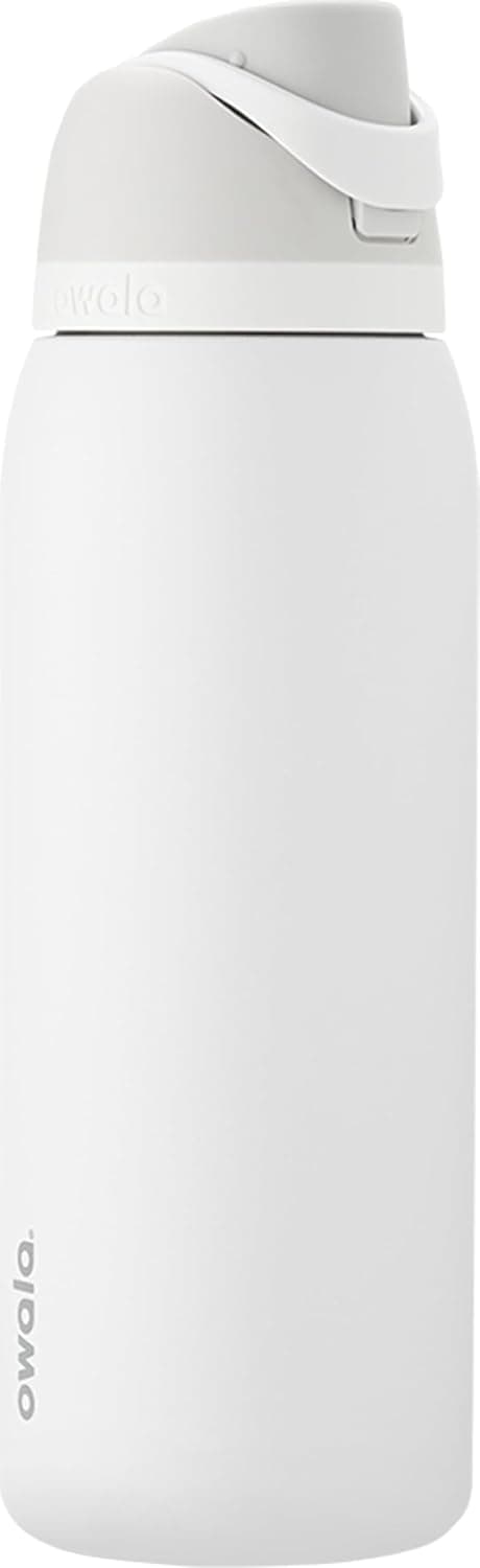 Owala FreeSip Botella de agua de acero inoxidable 40 oz Shy Marshmallow