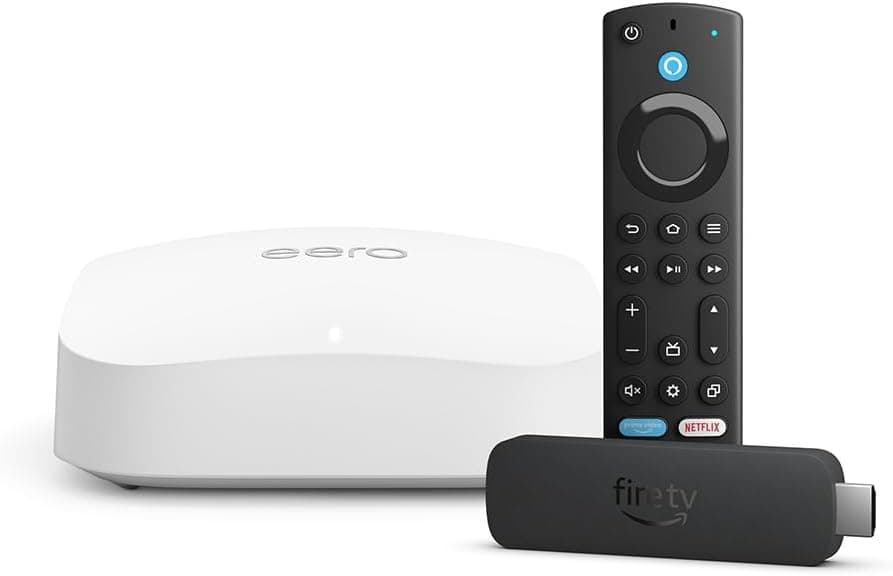Enrutador wifi de malla Amazon eero Pro 6E (paquete de 1) con Amazon Fire TV Stick 4K Max