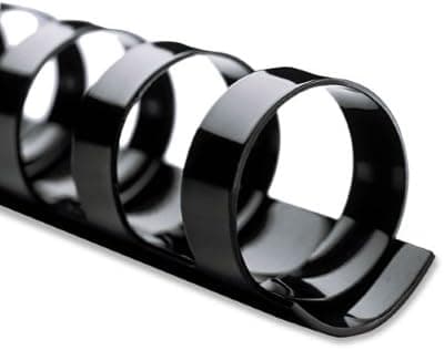 4000056G GBC CombBind 7/16 19 Ring Spiral GBC Plastic Comb Binds Black 100 Pcs.