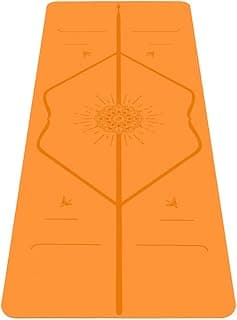 Esterilla de yoga especial Liforme: diseño de alineación patentado, agarre definitivo | Esterilla ecológica, no tóxica, resistente al sudor, larga, ancha y de 4,2 mm de grosor para mayor comodidad, recomendada para Hot Yoga, bolsa de yoga gratuita