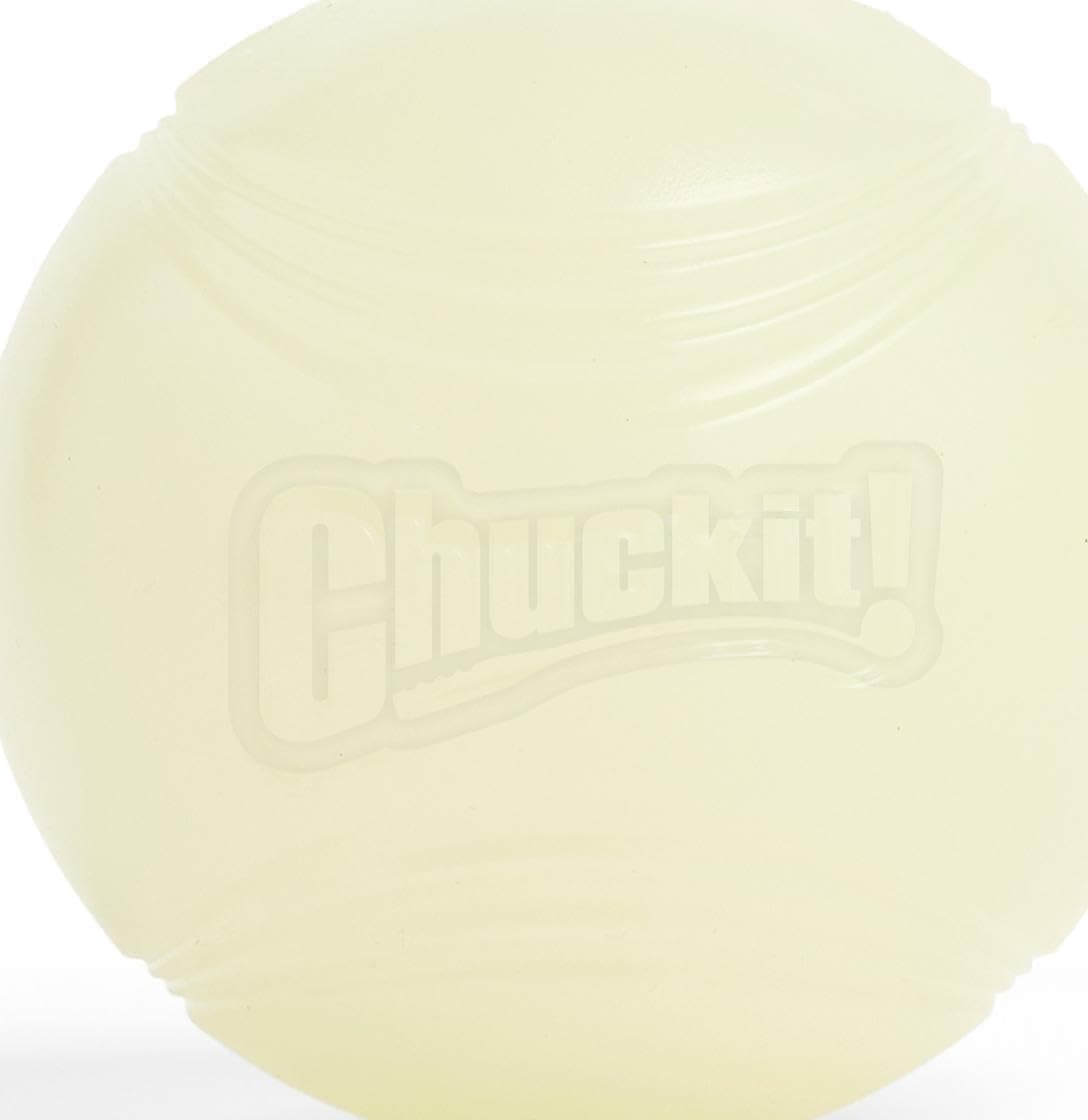 Chuckit! Max Glow Bouncy Ball, Glowin the Dark, Medium 2.5in, 1 Pack