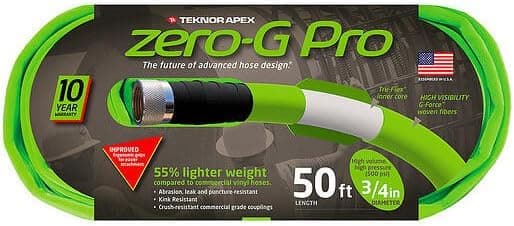 Teknor Apex zero-G NeverKink Durable Kink Free Garden Hoses (zero-G Pro, 3/4" x 50')