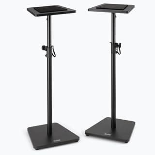 On-Stage SMS7500B Soportes para monitores de estudio de madera, par, negro