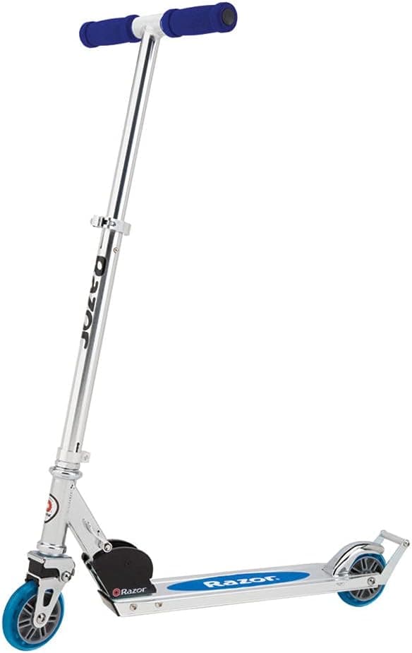 Razor A2 Kick Scooter for Kids Ages 5+ – Wheelie Bar, Foldable, Lightweight, Aluminum Frame, Front Vibration Reducing System, Adjustable Height Handlebars