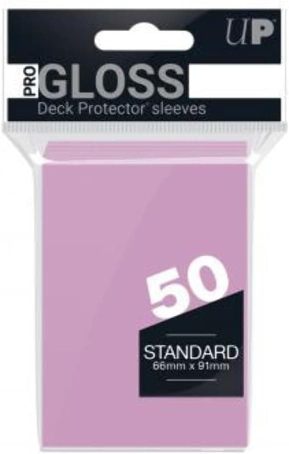 Ultra PRO - Fundas protectoras para tarjetas de tamaño estándar de 50 ct (rosa brillante) - Proteja sus tarjetas coleccionables, tarjetas deportivas y tarjetas de juegos con un color brillante y vibrante