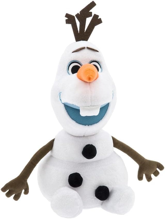 Peluche mediano Olaf oficial de Disney Store para niños, personaje de peluche con textura peluda y detalles bordados, diente satinado, peluche Disney apto para todas las edades