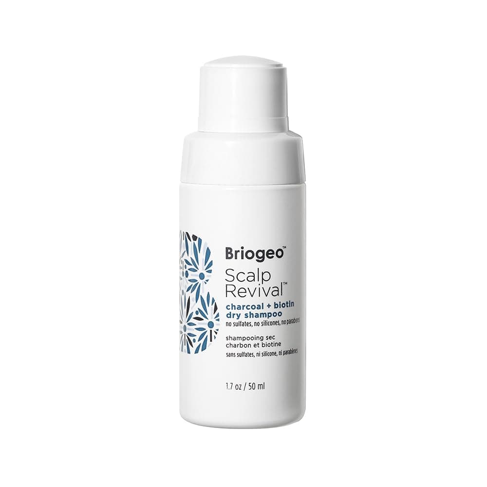 Briogeo Scalp Revival Charcoal + Biotin Dry Shampoo | Powder for Oily Roots | Non-Aerosol | Detoxifying Dry Shampoo for All Hair Types | Vegan & Cruelty Free | 1.7 oz.