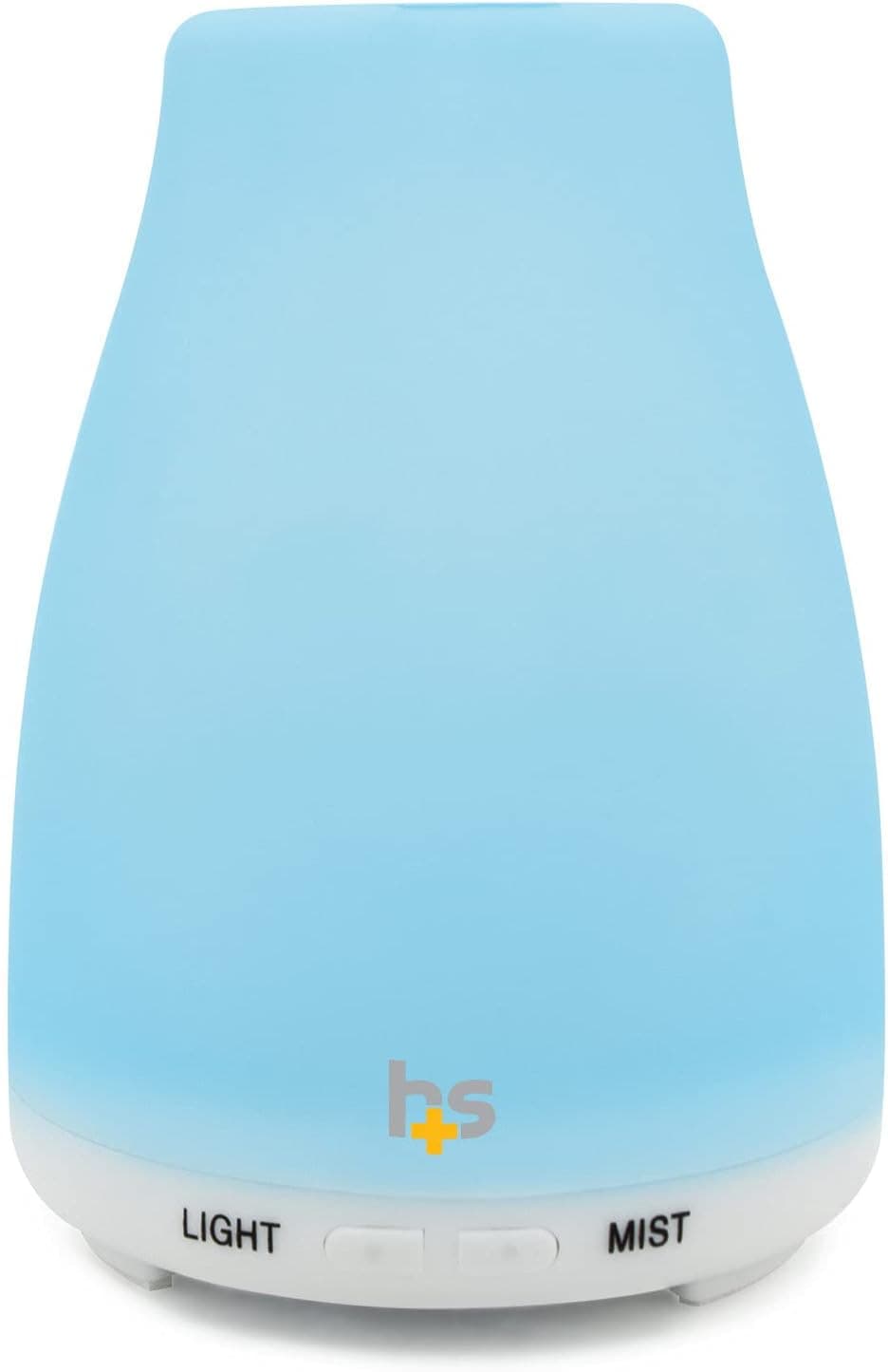 Difusor de aceites esenciales HealthSmart, humidificador de niebla fría y difusor de aromaterapia con tanque de 150 ml, ideal para habitaciones pequeñas, temporizador ajustable y modo de niebla, blanco