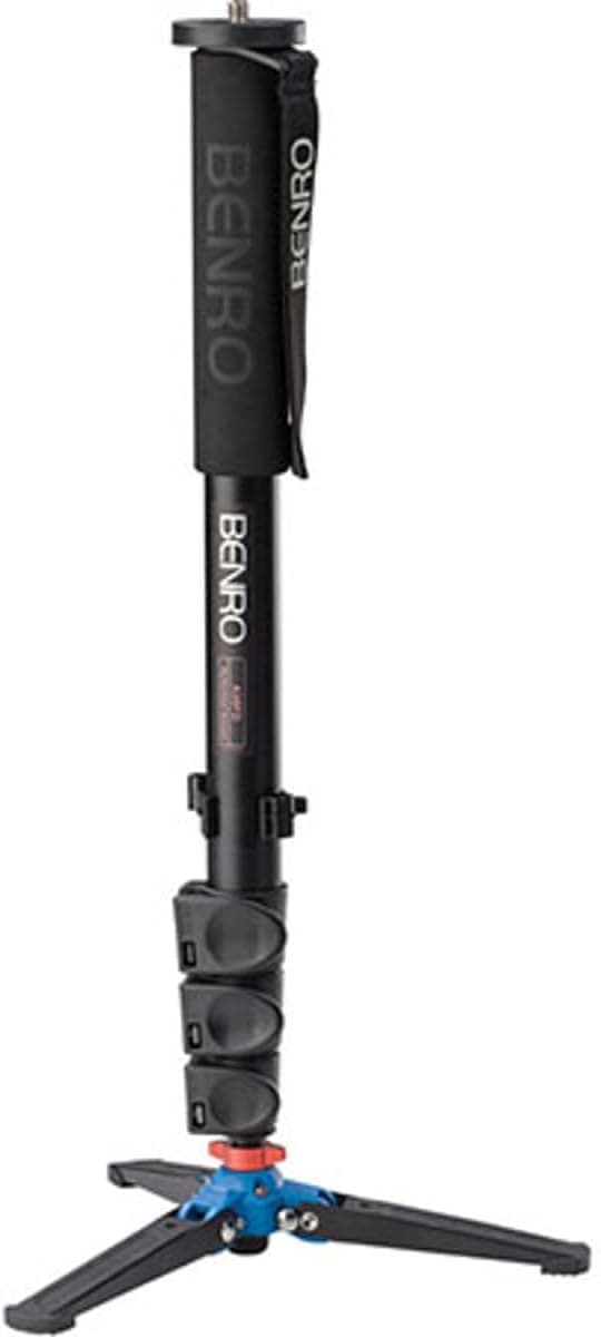 Benro 4 Section Aluminum Monopod with Locking Base, Flip Lock Legs, 61" Maximum Height, 39.7 Load Capacity- Black (A38FD) | 39.7 Load Capacity- (A38FD), 61' Maximum Height, Flip Lock Legs, Locking Base