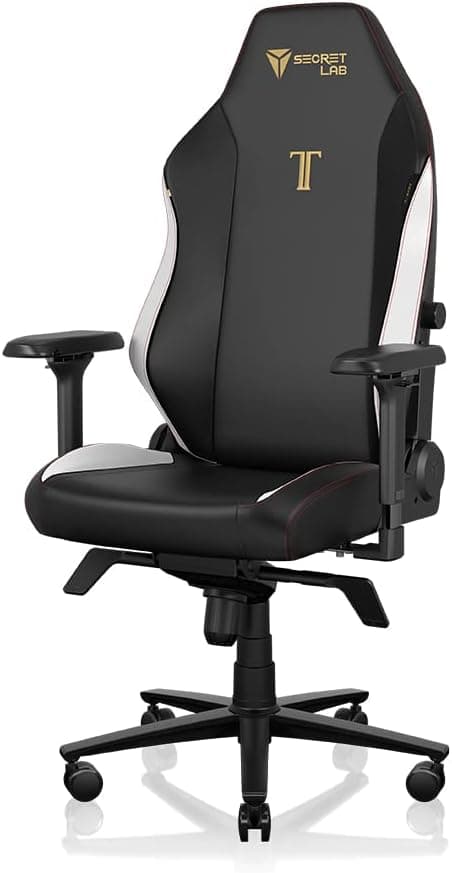 Silla de juego clásica Secretlab Titan Evo XL - Leatherette, negra, ergonómica | Soporte lumbar, espalda alta, reclinable, almohada magnética para la cabeza, grande y alta (hasta 395 libras), apoyabrazos 4D, altura ajustable, básica