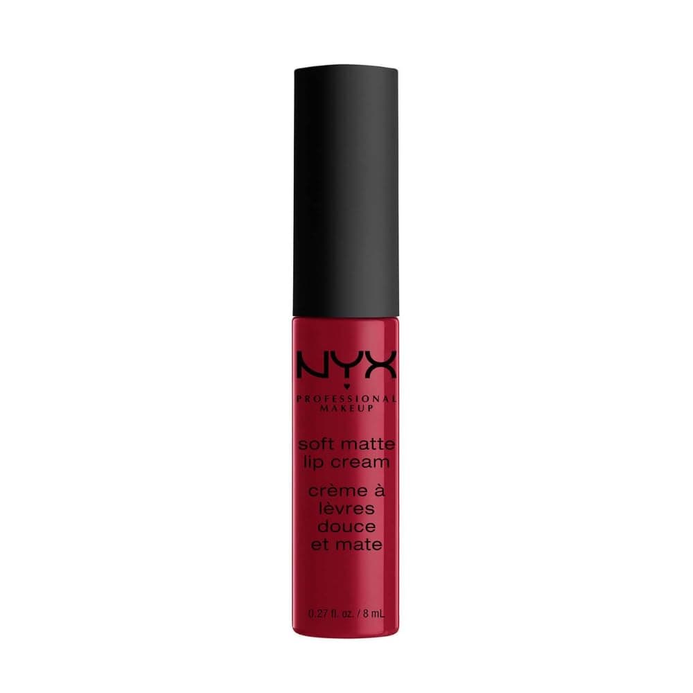 NYX PROFESSIONAL MAKEUP Soft Matte Lip Cream, lápiz labial líquido liviano - Monte Carlo (rojo arándano intenso)
