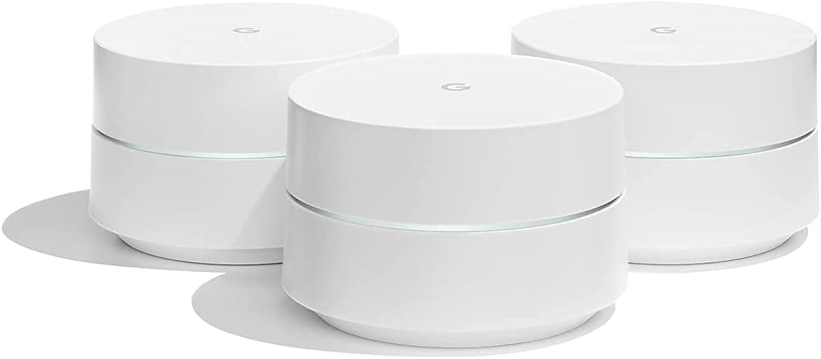 Sistema Google WiFi, paquete de 3: reemplazo de enrutador para cobertura en todo el hogar (NLS-1304-25), blanco