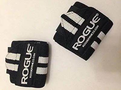 Muñequeras Rogue Fitness, cortas de 12", negras, levantamiento de pesas/potencia