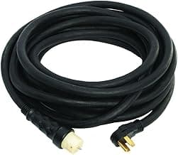6389 Cable del generador de 25 pies y 50 amperios | Cable de extensión de 50 amperios, enchufe de 4 clavijas, alimentación de respaldo para el hogar, resistente a la intemperie, compatible con Generac, conexión confiable