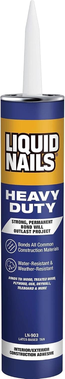 Adhesivo de construcción resistente Liquid Nails (LN903), 10 oz, (paquete de 6)