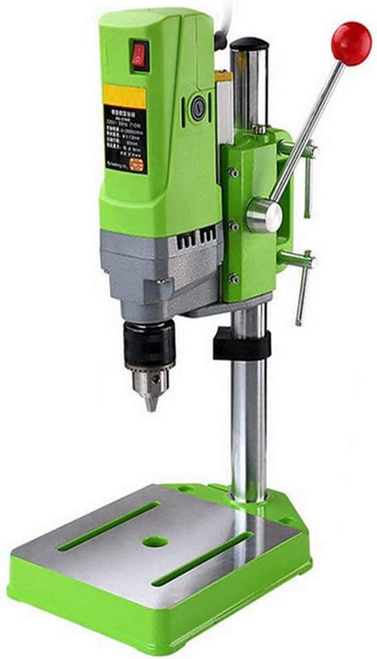 Soporte para taladro de banco, mini taladradora de banco eléctrica de 710 W, portabrocas de 1 a 13 mm, mini taladradora de 6 velocidades con base de hierro fundido, 0 a 2800 RPM, para bricolaje, carpintería, metal, fabricación de joyas