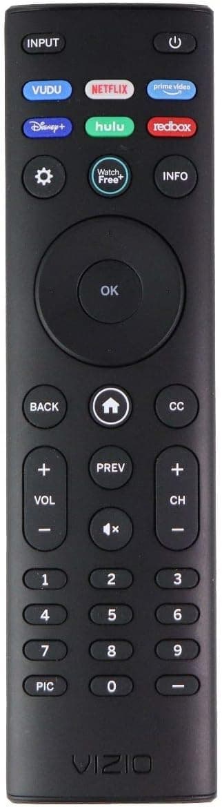 Vizio Remote (XRT140) with Vudu/Netflix/Prime/Disney/Hulu/Redbox Keys - Black | Vudu Key, Netflix Key, Prime Key, Disney Key, Hulu Key, Redbox Key