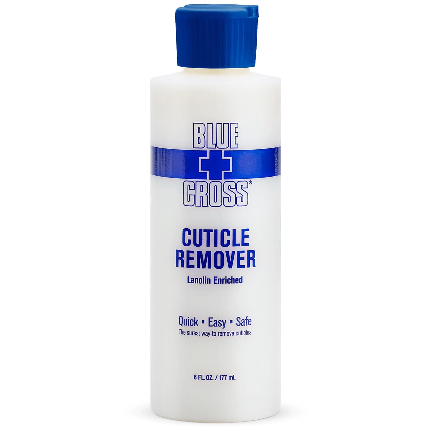 Removedor y suavizante de cutículas Blue Cross con lanolina para uñas, 6 oz | Tratamiento hidratante para cutículas y padrastros secos, Milk Beauty, acetona para uñas de manicurista 100, enlace de proteína para uñas en remojo