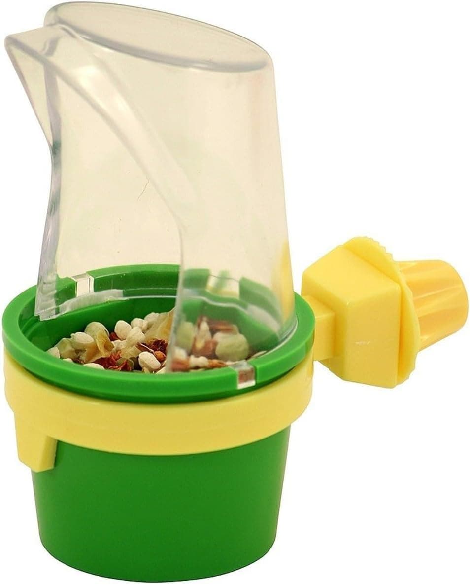 JW Pet Clean Cup Comedero y vaso de agua para jaula de pájaros, mediano, colores surtidos | Colores surtidos
