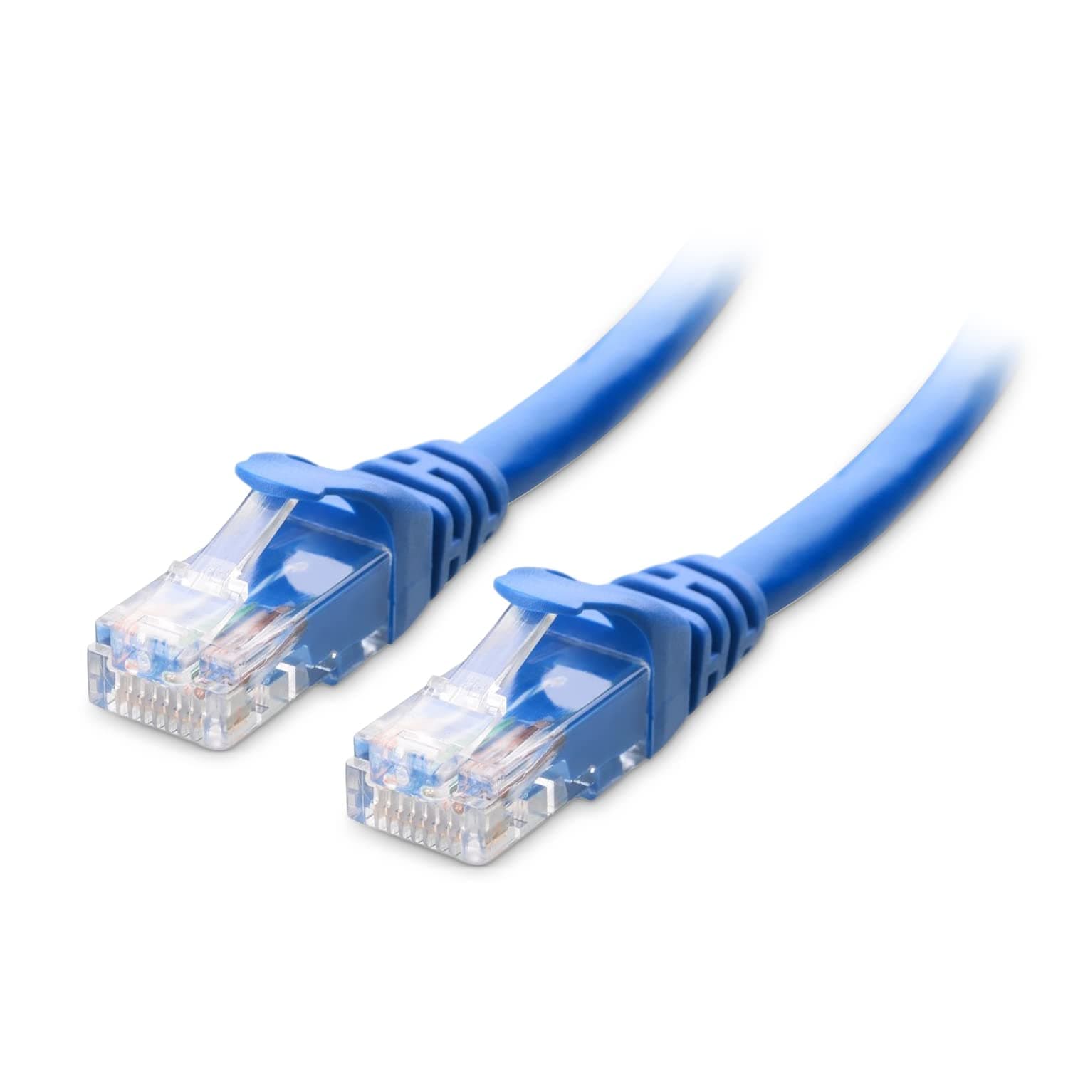 Cable Matters Cable Ethernet Cat 6 sin enganches de 10 Gbps, 4 pies, azul | Cobre desnudo 24 AWG, RJ45 chapado en oro, PoE++, ancho de banda de 550 MHz, cable Cat6, cable Ethernet