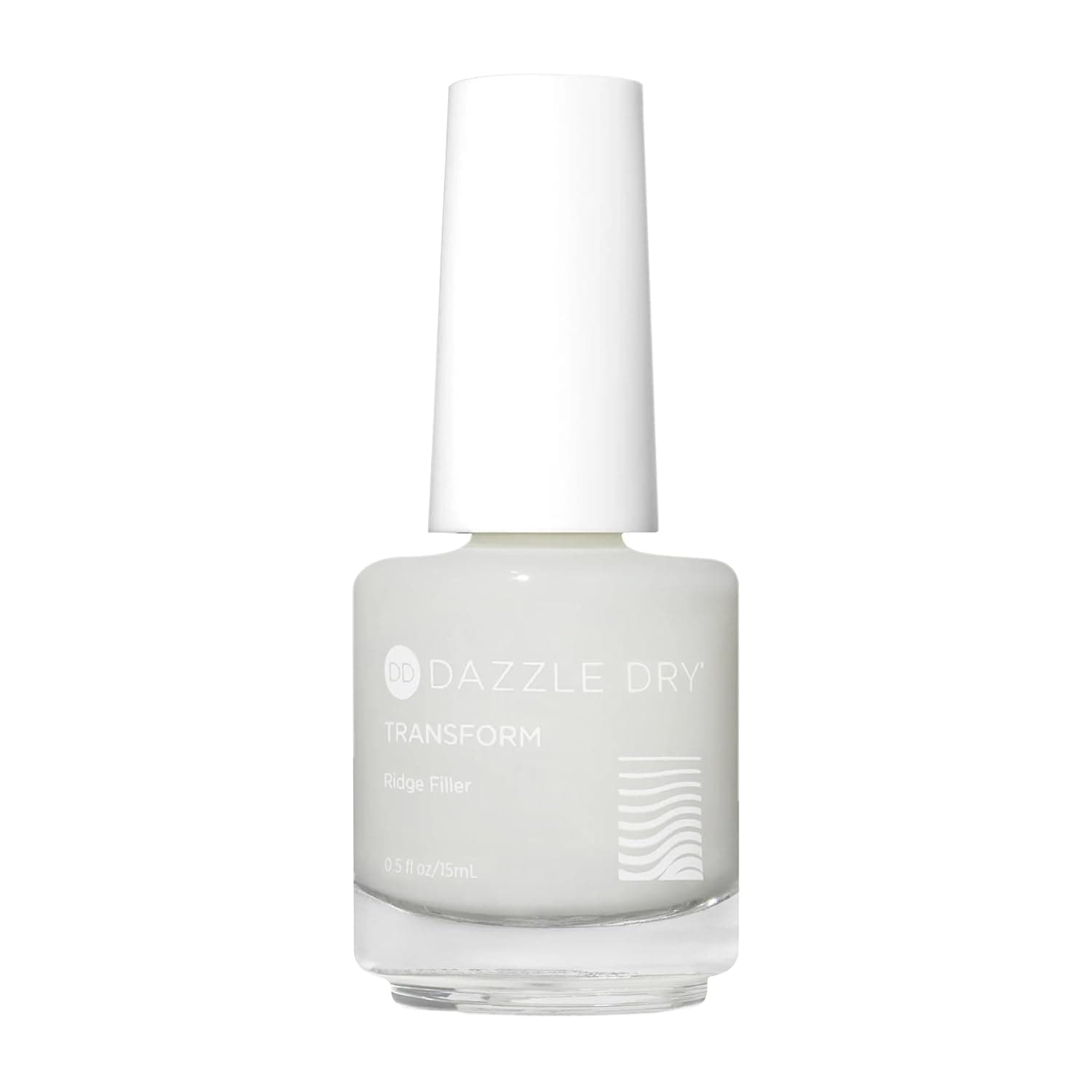 Dazzle Dry Bare Transform Nail Ridge Filler - Acabado natural (0.5 fl oz) | Suaviza y nivela las crestas de las uñas · Acabado natural y edificable · No altera el tono de la laca transparente · Vegano, libre de crueldad