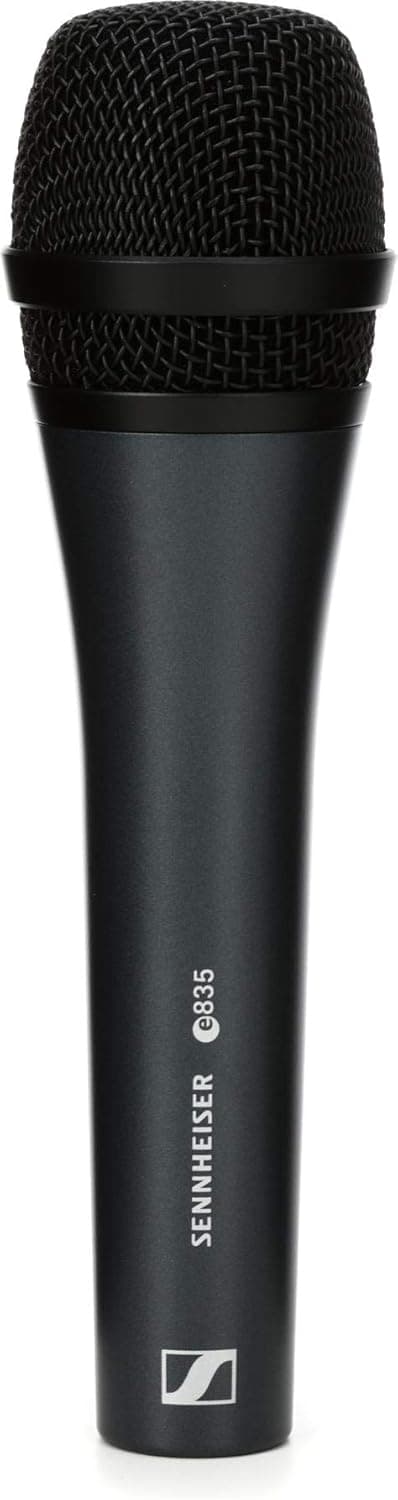 Sennheiser Professional E 835 Micrófono vocal cardioide dinámico | Micrófono dinámico cardioide con conector XLR y clip MZQ 800 para voz, interpretación escénica y sonido en vivo