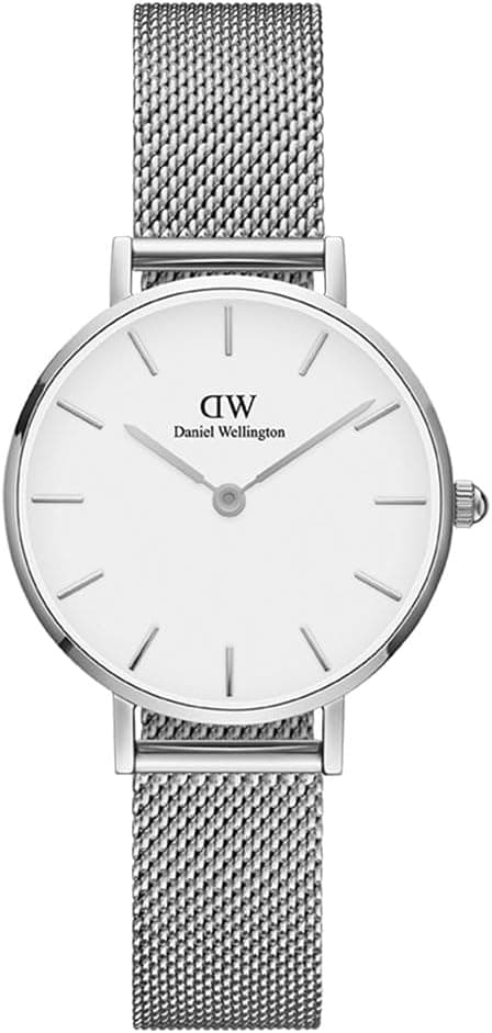 Daniel Wellington Petite Sterling Unisex Watch – Movimiento de cuarzo japonés, correa de malla de acero inoxidable, resistente al agua, reloj analógico para mujeres y hombres
