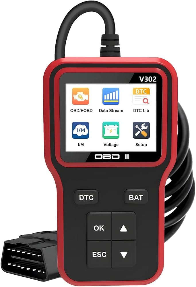 Escáner OBD2 para automóvil, herramienta de diagnóstico automotriz Lector de código de falla del motor, herramienta de escaneo para verificar la luz del motor, leer y borrar código de error, adecuado para la mayoría de los vehículos con protocolo OBD II desde 1996