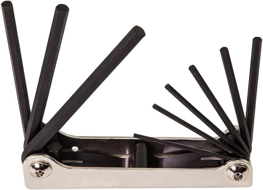 Klein Tools 70591 Juego de llaves hexagonales plegables, 9 llaves, tamaños SAE
