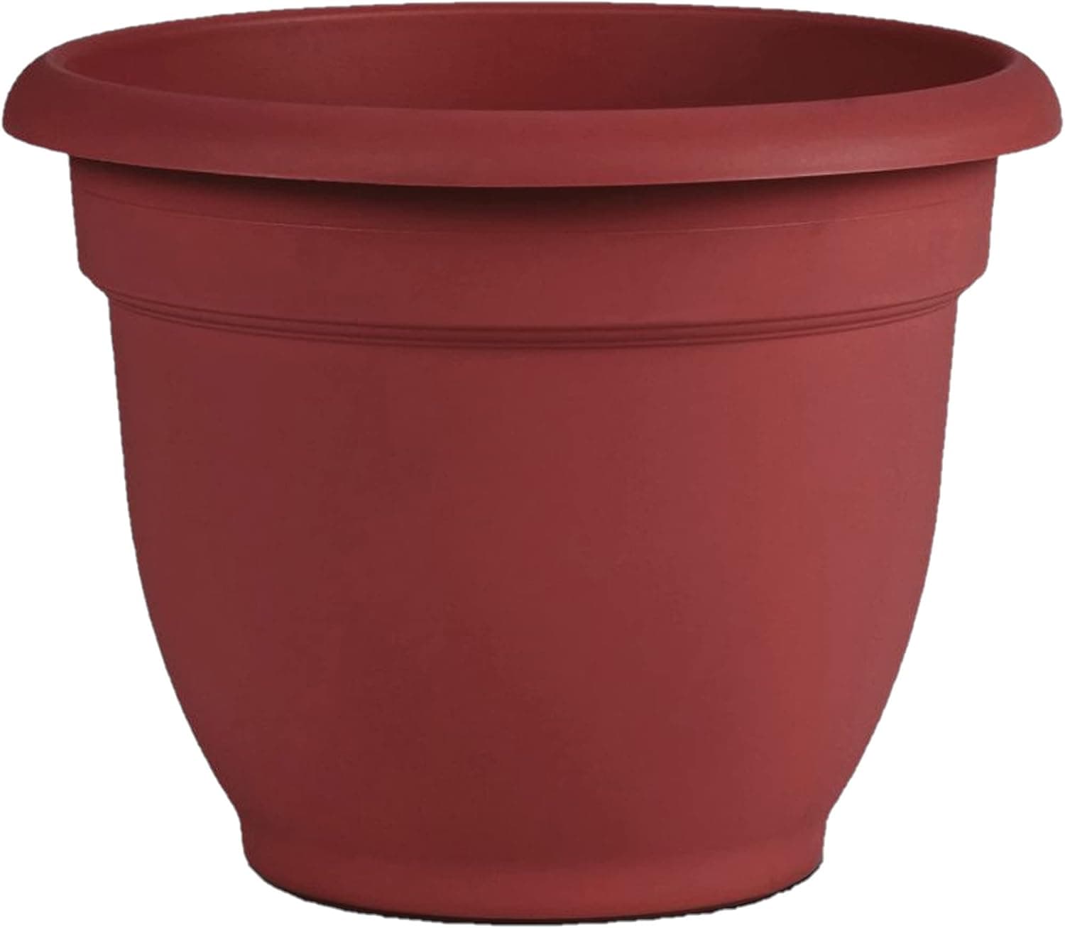 Maceta con riego automático Bloem Ariana: 12 pulgadas, rojo quemado, maceta de resina duradera, para uso interior y exterior, disco de autorriego incluido, jardinería, capacidad de 3 galones