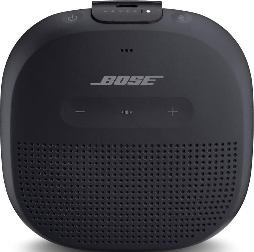 Bose SoundLink Micro Altavoz Bluetooth: Pequeño altavoz portátil resistente al agua con micrófono, negro
