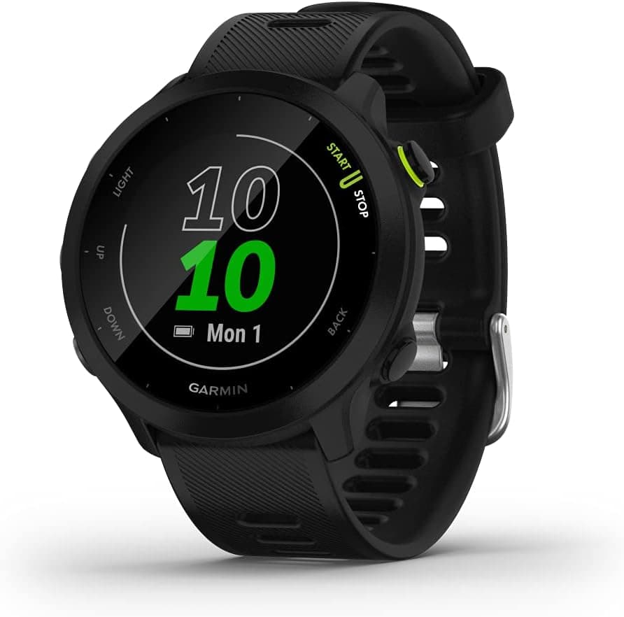 Garmin Forerunner 55, reloj para correr con GPS y entrenamientos diarios sugeridos, hasta 2 semanas de duración de la batería, negro - 010-02562-00