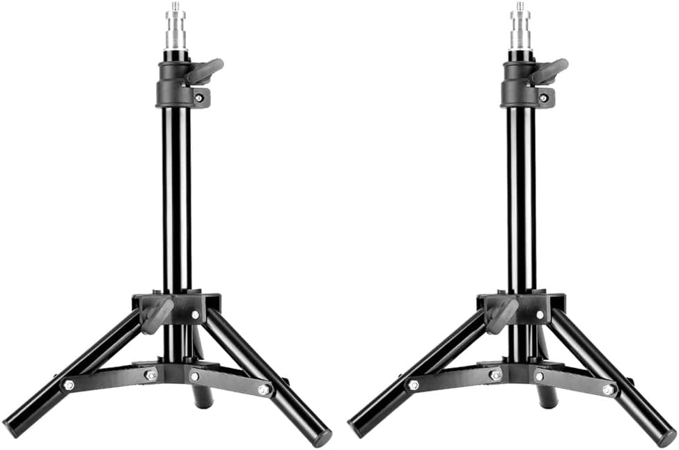 Neewer® Mini Juego de Dos Soportes de Luz Trasera de Fotografía de Aluminio con Altura Máxima de 32"/80 cm para Relfectores, Softboxes, Luces, Paraguas, Fondos
