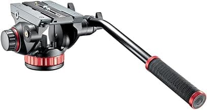 Manfrotto Video Head with Flat Base, Video Head for Compact Video Cameras and DSLR Cameras, for Filming, Videography, Content Creation, Vlogging, Live Streaming | Live Streaming, DSLR Cameras, Content Creation, Flat Base
