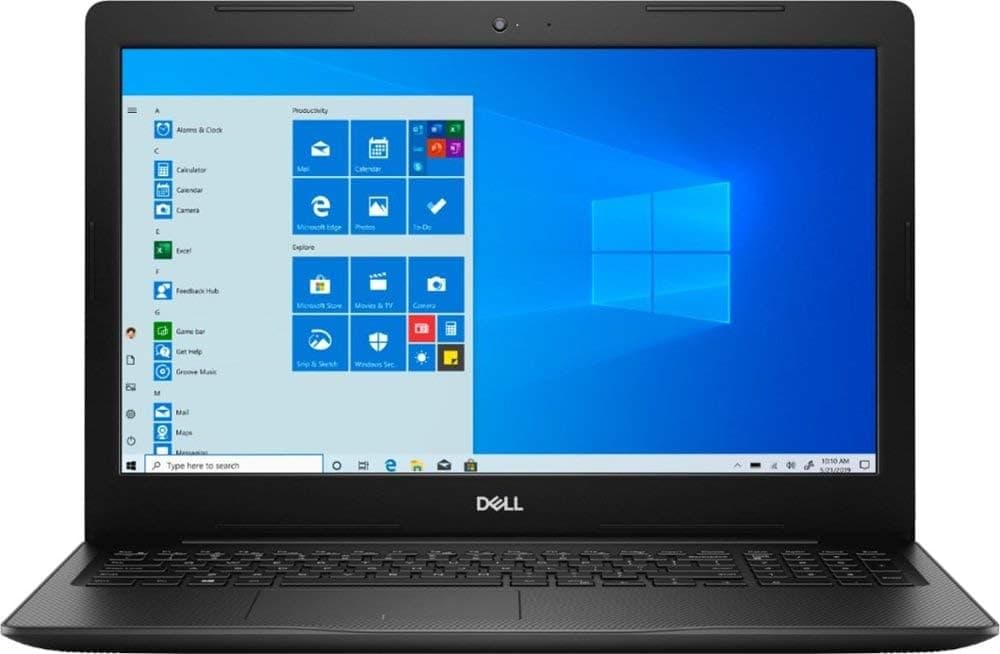 PC portátil Dell Inspiron 3000 con pantalla táctil HD de 15,6 pulgadas, procesador Intel de 10.ª generación Dual Core i3-1005G1, 8 GB DDR4, disco duro de 1 TB, Bluetooth, Windows 10, negro