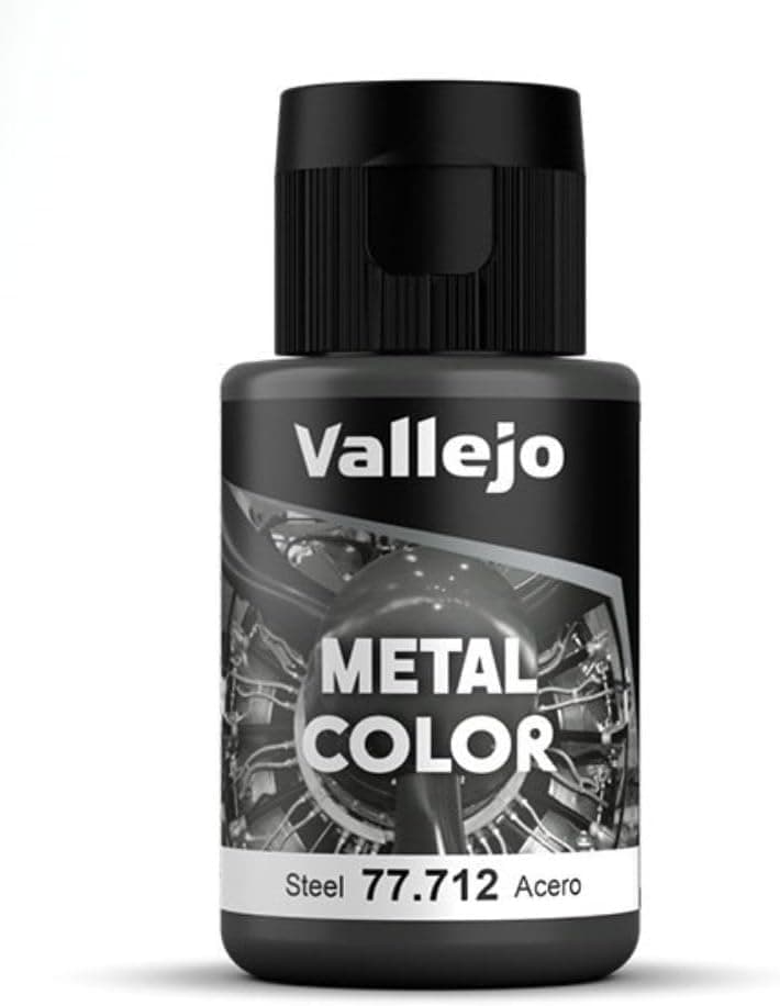 Vallejo - Color Metal | Acero 32 ml (1,08 fl.oz.) | Reproduzca fielmente diferentes acabados metálicos