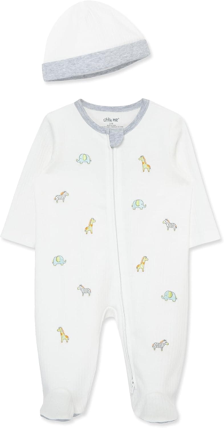 Little Me Footie Pijamas Algodón Ropa de dormir para bebés Niños y niñas Pijamas con pies