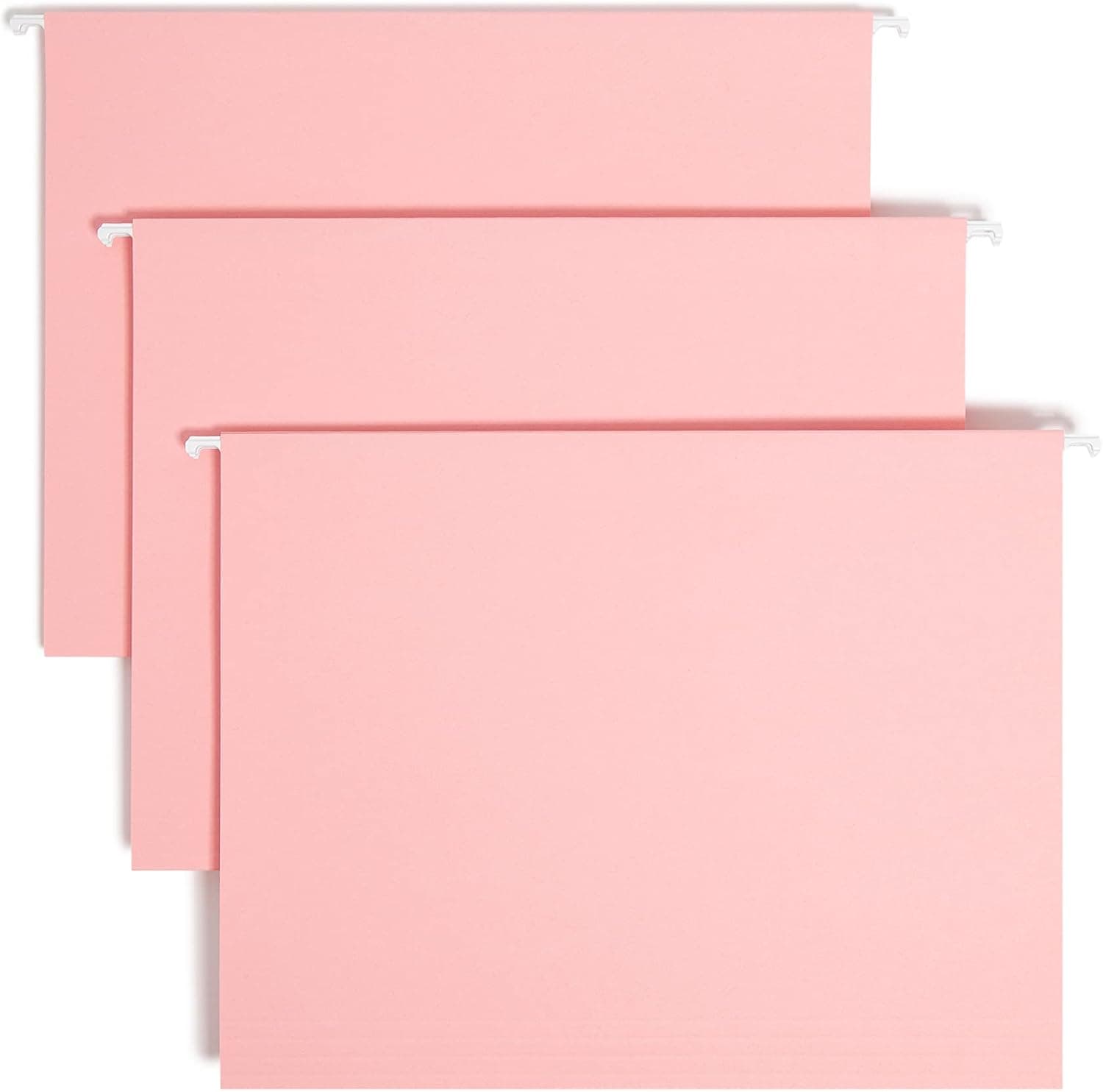 Carpetas de Archivo Colgantes Estándar Smead, 25 Cuentas, Rosa, Pestañas Ajustables de 1/5 Cortes, Tamaño de Carta (64066)
