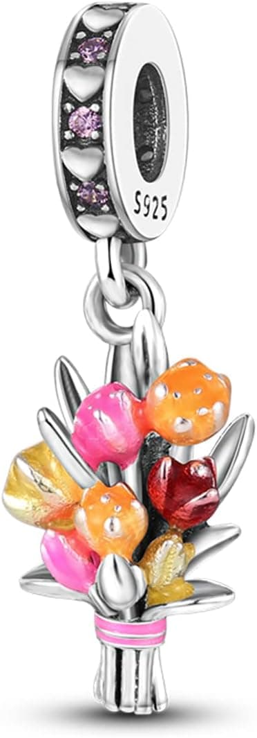 MULA Dijes de Plata de Ley 925 para Pulseras y Collares Colgantes Familiares | Cuentas colgantes de viaje en avión, joyería de árbol genealógico para mujer