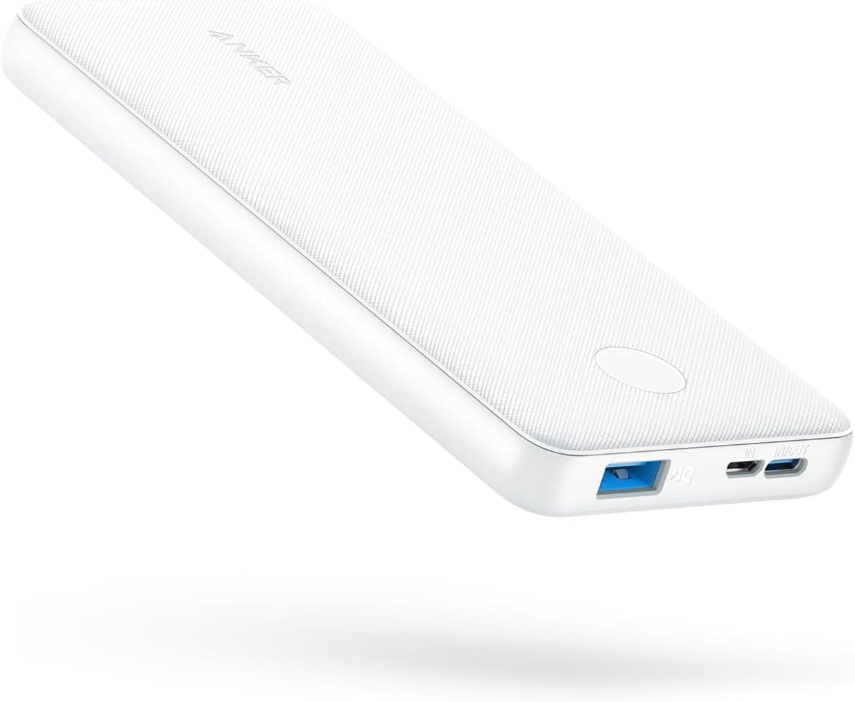 Anker Power Bank, cargador portátil de 10,000 mAh, batería PowerIQ USB-C | Carga de alta velocidad de 5 V/3 A, para iPhone, iPad y más, diseño ultracompacto listo para viajar (blanco)