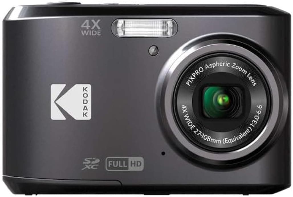 Kodak PIXPRO Friendly Zoom FZ43-BK Cámara digital de 16 MP con zoom óptico 4X y pantalla LCD de 2,7" (negro)