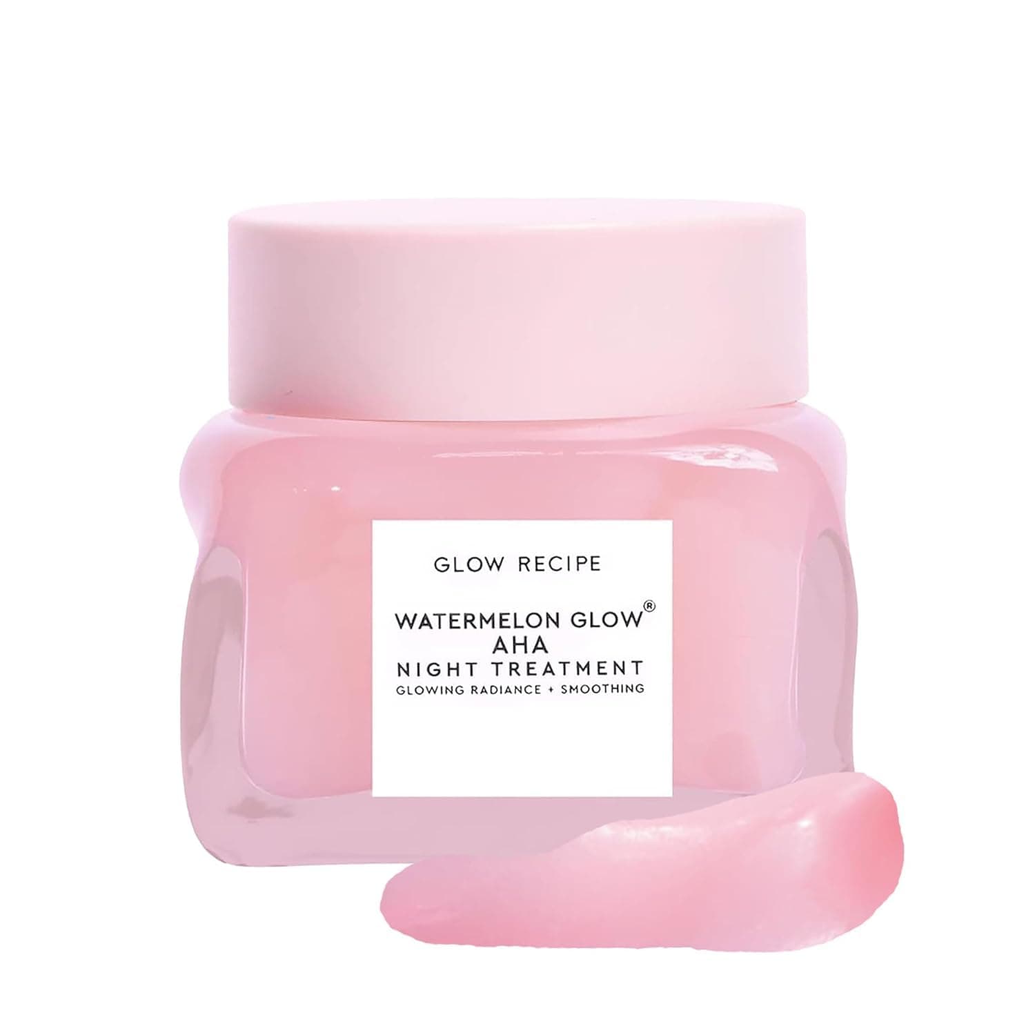 Glow Recipe Tratamiento de noche Watermelon Glow AHA, mascarilla rejuvenecedora durante la noche, tratamiento exfoliante AHA con glicólico + ácido láctico, ácido hialurónico + niacinamida, brillo suave y uniforme (60 ml)