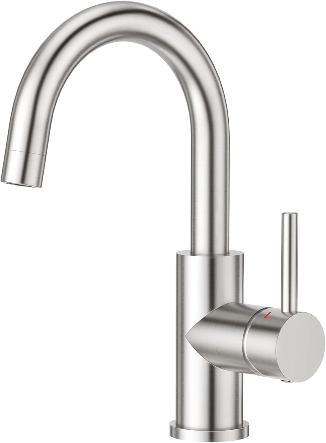 CREA grifo del fregadero de la barra, grifo de la cocina del baño níquel cepillado prehúmedo pequeño mini cocina baño utilidad grifo marino de un solo agujero de acero inoxidable granja vanidad lavabo grifos al aire libre