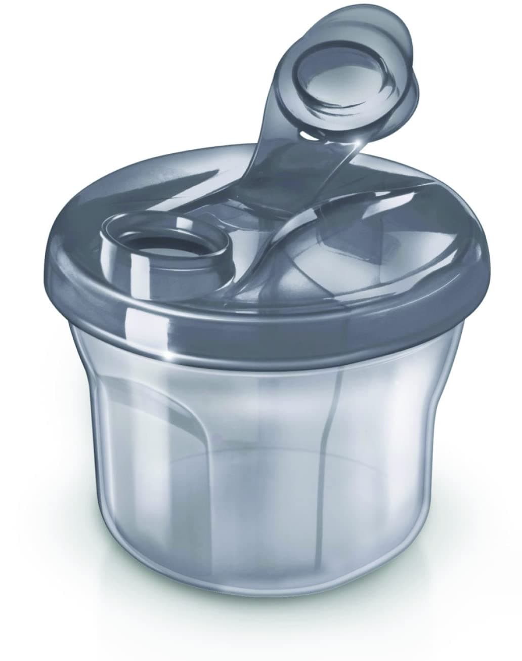 Philips Avent Formula Dispenser and Snack Cup, Grey | 3-Compartment Design, Rotating Cap, Travel-Friendly, BPA-Free, Dishwasher Safe, Microwave Safe, SCF135/18